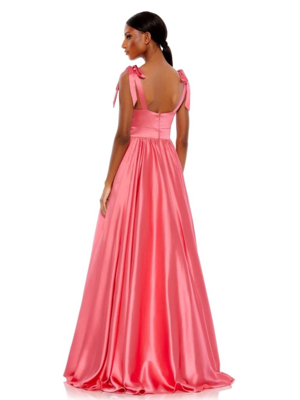 Mac Duggal Coral Sleeveless Tie Shoulder Scoop Neck Ballgown Dress 10 - Picture 2 of 12